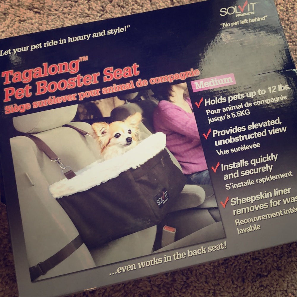 Tagalong Pet Booster Seat - dog cat car seat